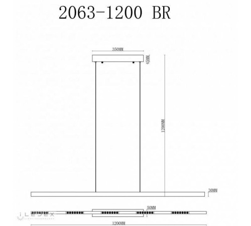 Подвесной светильник iLedex Vision 2063-1200 BR