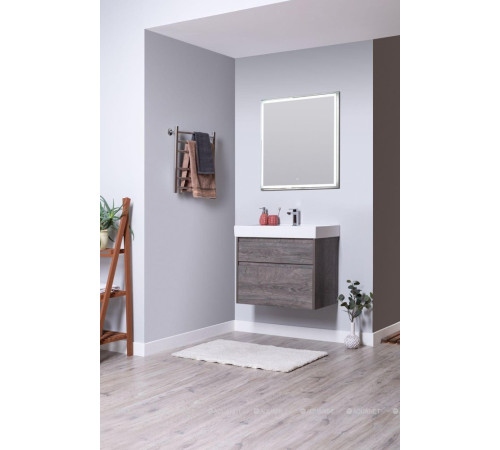 Тумба с раковиной Aquanet Nova Lite 75 2 ящика дуб рошелье 00245245