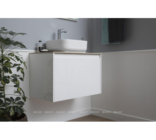Тумба под раковину Aquanet Nova Lite 75 1+1 ящик белый глянец 00242275
