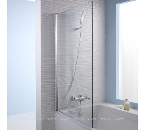 Душевая шторка на ванну Jacob Delafon Struktura 140x80 см профиль хром E6D042-GA