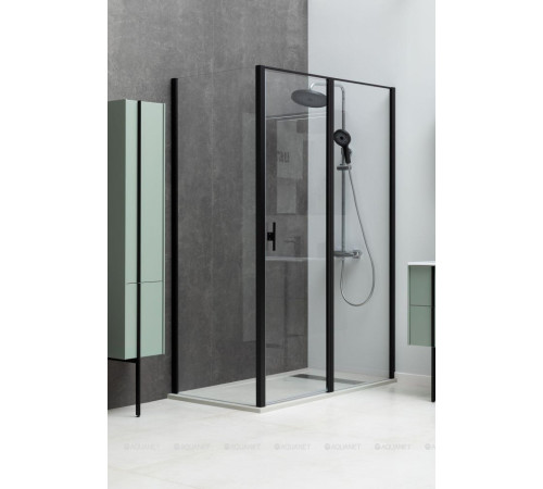 Душевое ограждение Allen Brau Priority 1400x800 мм браш черный 3.31012.BBA/3.31015.BBA