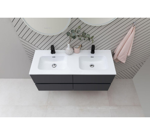 Комплект 1 Раковина-столешница Aquanet Flat 120 двойная 00254367