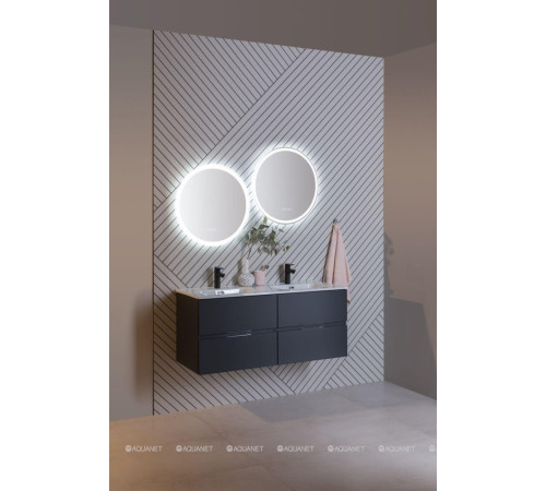 Комплект 1 Раковина-столешница Aquanet Flat 120 двойная 00254367