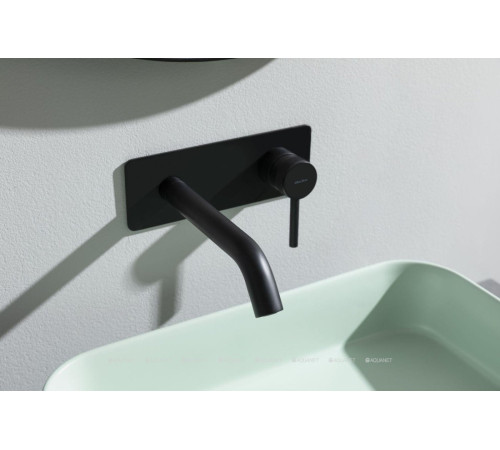 Смеситель для раковины встраиваемый Allen Brau Priority излив 195 мм черный матовый 5.31003-31