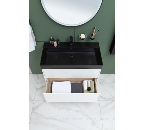 Тумба с раковиной Aquanet Бруклин 85 белый 00212598