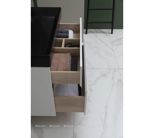 Тумба с раковиной Aquanet Бруклин 85 белый 00212598