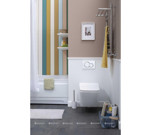 Унитаз подвесной Aquanet TAVR-W безободковый с сиденьем Soft Close 00211920