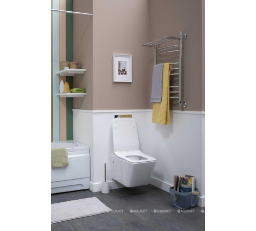 Унитаз подвесной Aquanet TAVR-W безободковый с сиденьем Soft Close 00211920