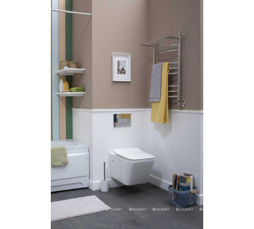 Унитаз подвесной Aquanet TAVR-W безободковый с сиденьем Soft Close 00211920