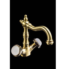 Смеситель для раковины высокий Boheme Satine бронза 312-ST