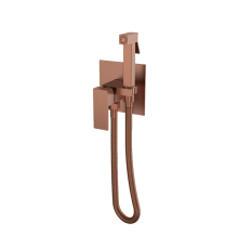 Гигиенический душ Boheme Qubic со шлангом 100 см и внутренней частью матовая бронза 477-BRB