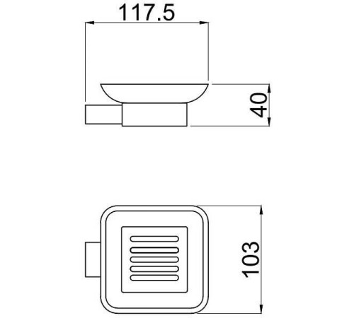 Мыльница для ванной Allen Brau Infinity белый/черный 6.21004-31