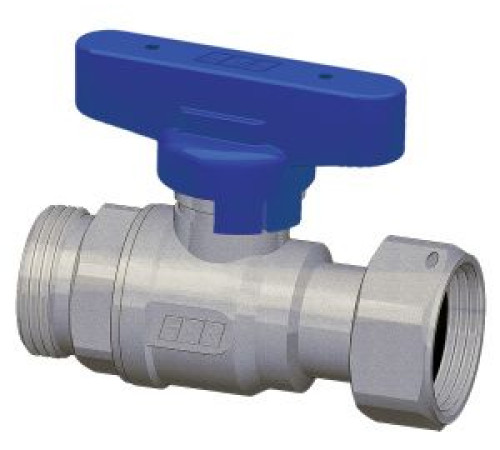 Кран шаровой FAR FS 3034 3/4 НР - накидная гайка бабочка синяя ручка FS 3034 34BC