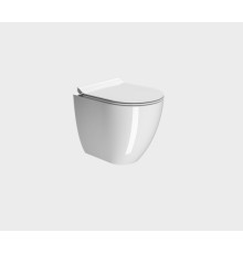 Унитаз приставной безободковый GSI Pura 500х360 мм белый глянцевый 8804FT11