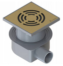 Душевой трап Boheme 10x10 см матовое золото 984-10-MG