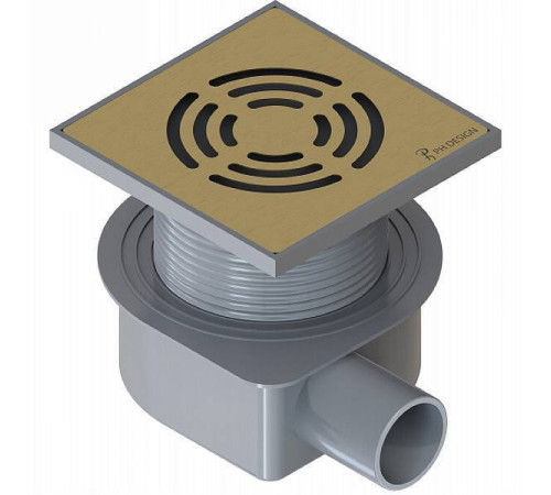 Душевой трап Boheme 10x10 см матовое золото 984-10-MG