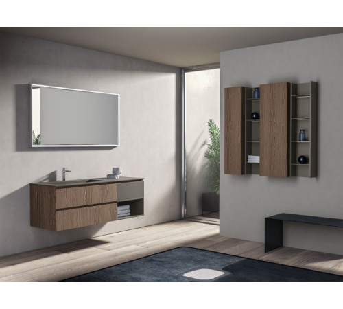 Тумба подвесная для раковины BMT Galaxy 700х500х486 мм 2 ящика Nespola/Metallic Titanium 937 106 HEF 01 294