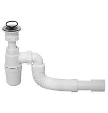 Сифон McAlpine бутылочный 1 1/2 x 32 мм с выпуском 70 мм и гибким отводом MRSK9