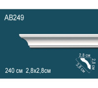 Карниз потолочный Perfect AB249 полиуретановый 190x190x2000 мм AB249