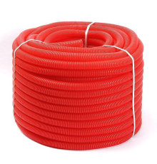 Труба гофрированная Uni-Fitt красная 25 мм для труб 16-20 мм бухта 50 м 583R2505
