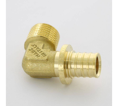 Угол аксиальный Uni-Fitt 20x1/2 НР латунь 745G7200