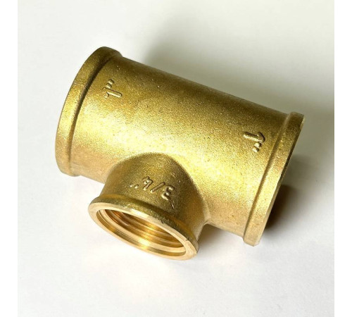 Тройник резьбовой переходной LD 1x3/4x1 ВВВ латунь LD.65.523.25x20x25