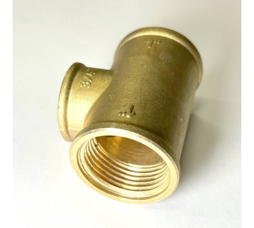 Тройник резьбовой переходной LD 1x3/4x1 ВВВ латунь LD.65.523.25x20x25