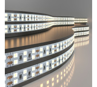 Лента светодиодная 240 LED 18 Вт IP20 двухрядная 3300К теплый белый, 5м 2835 24V 240Led 18W IP20