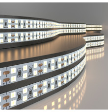 Лента светодиодная 240 LED 18 Вт IP20 двухрядная 3300К теплый белый, 5м 2835 24V 240Led 18W IP20