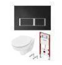 Комплект инсталляции TECE TECEspring с панелью смыва черный матовый K955202