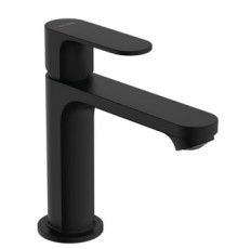 Смеситель для раковины Hansgrohe Rebris S 110 с донным клапаном черный матовый 72517670