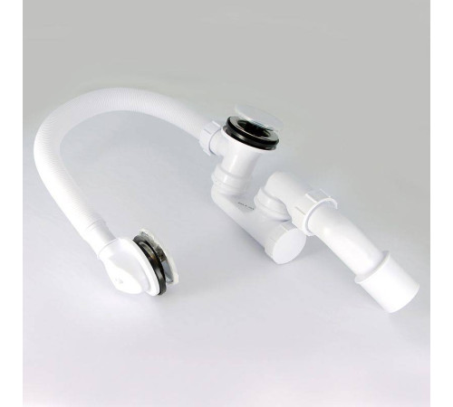 Слив-перелив для ванны McAlpine L 500 мм x 34 мм пробка-кнопка хром MRB8CB