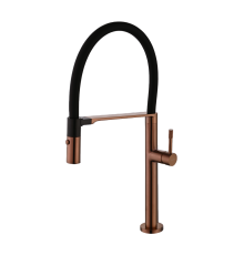 Смеситель для кухни Boheme Uno с гибким изливом матовая бронза 114-BRB