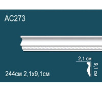 Молдинг для стен Perfect AC273 из полиуретана 2000х30х15 мм AC273