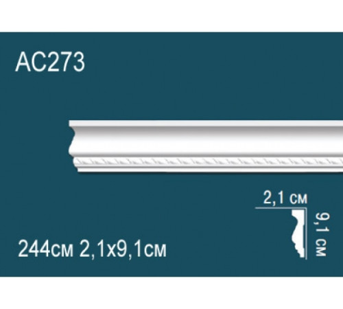 Молдинг для стен Perfect AC273 из полиуретана 2000х30х15 мм AC273