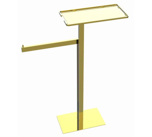 Стойка напольная с полкой и полотенцедержателем Boheme Venturo золото 10952-G