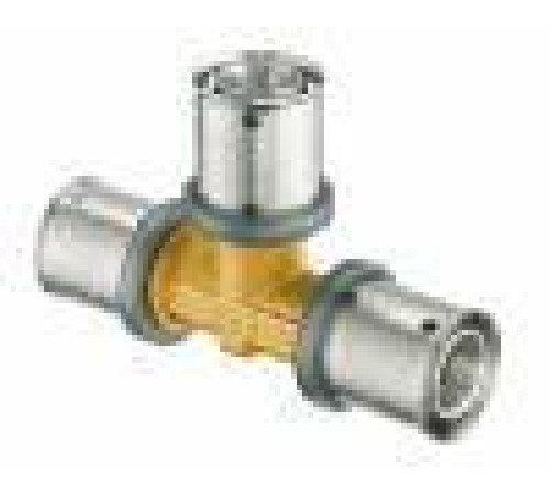 Тройник пресс FAR 32x3 мм латунный 4908 3201