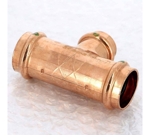 Тройник пресс медный Viega Profipress 28x22x28 мм 295196