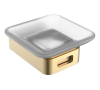 Мыльница подвесная Boheme Q квадратная матовое золото 10943-MG