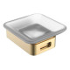 Мыльница подвесная Boheme Q квадратная матовое золото 10943-MG