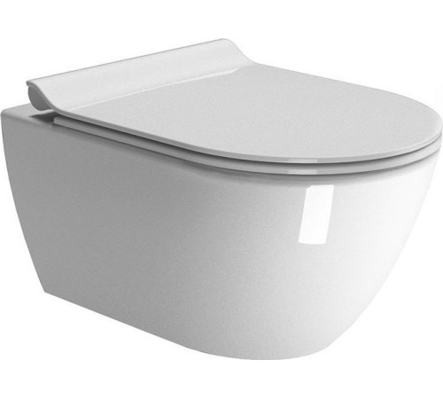 Унитаз подвесной безободковый GSI Pura 500x360 мм Swirlflush белый глянцевый 8816FR511