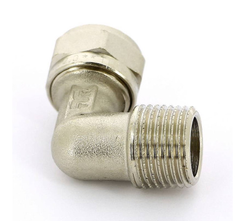 Угол обжимной никелированный Tiemme 16х1/2 наружная резьба 1600013