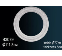 Розетка потолочная под люстру Perfect B3079 полиуретановая с орнаментом 597 мм B3079