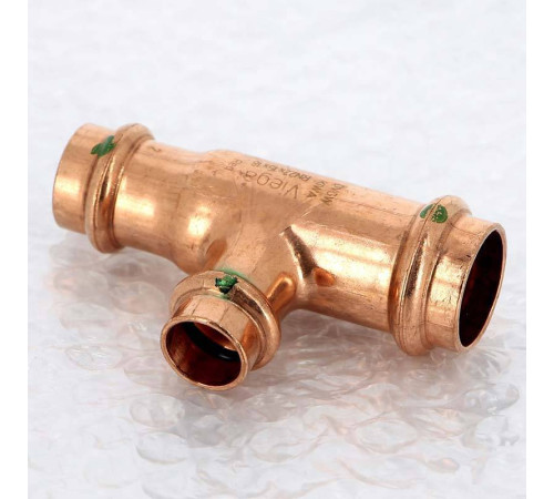 Тройник пресс медный Viega Profipress 22x15x18 мм 315078