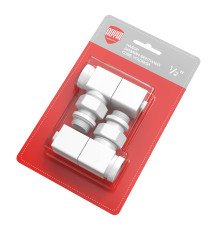 Набор дизайн-вентилей Royal Thermo CUBE угловой белый 1/2 RTE 07.001