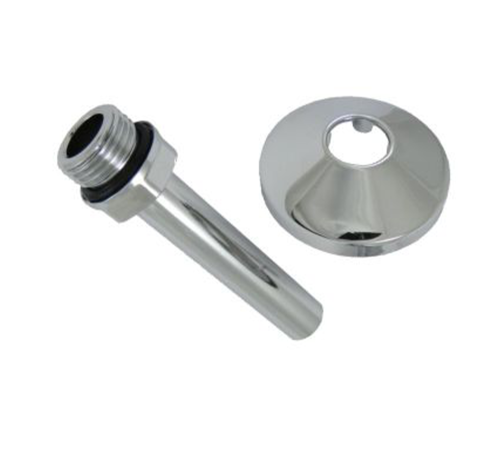 Трубка соединительная с розеткой Schlosser 15x1-1/2 HP 110 мм хром 1428380