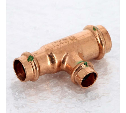 Тройник пресс медный Viega Profipress 22x15x18 мм 315078