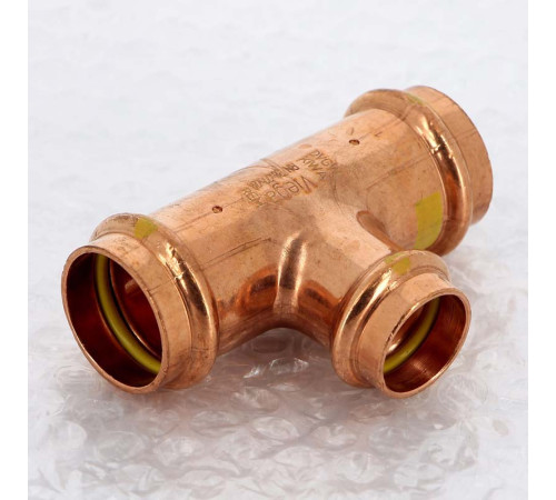 Тройник пресс медный Viega Profipress G 28x22x28 мм 346065