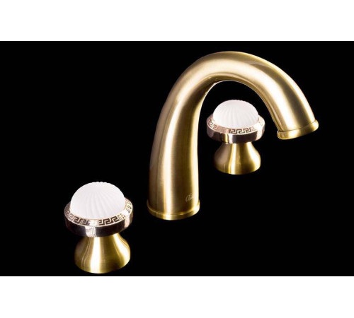 Смеситель для раковины на 3 отверстия Boheme Satine бронза 317-ST