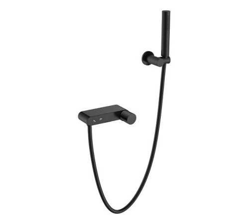 Смеситель для душа Boheme Stick с душевым набором черный 123-BB.2